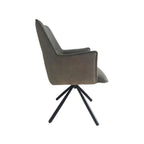 Elegant Green Linen Upholstered Arm Chair