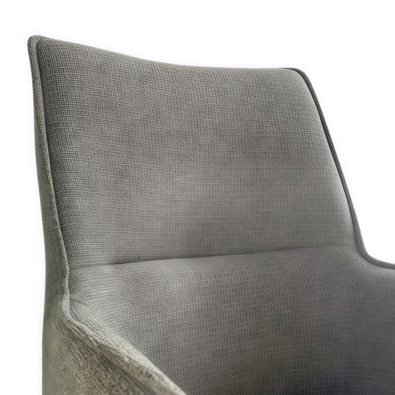 Elegant Green Linen Upholstered Arm Chair