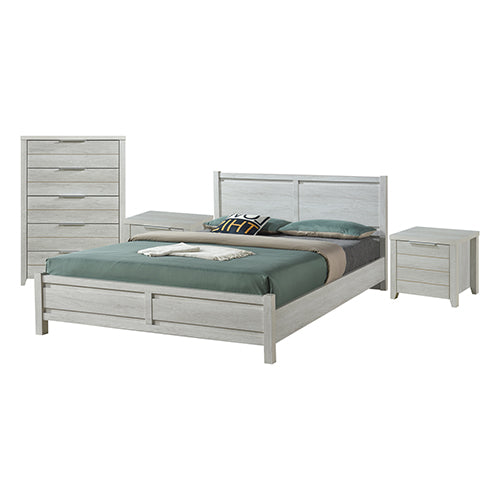 Elegant 4-Piece White Ash Bedroom Suite
