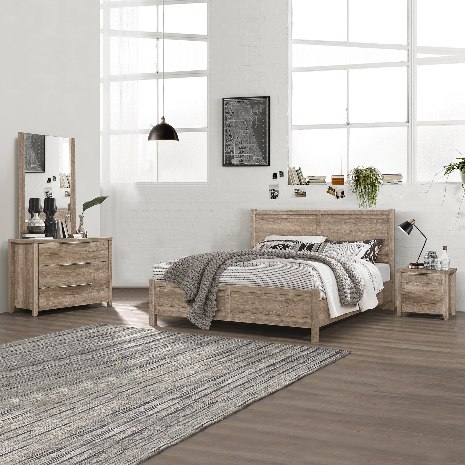 5-Piece Oak Bedroom Suite by Allure Home Collections