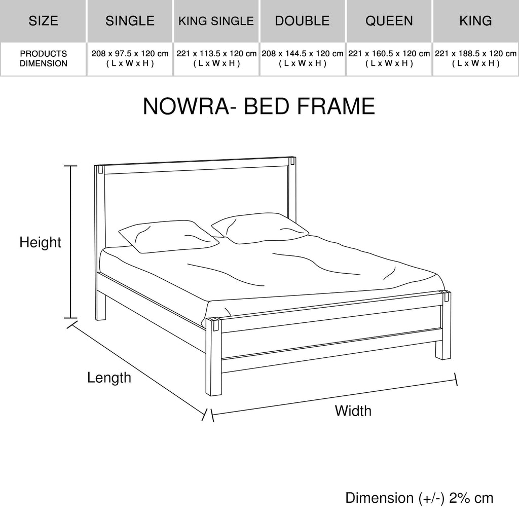 Nowra Solid Wood 5-Piece Bedroom Suite