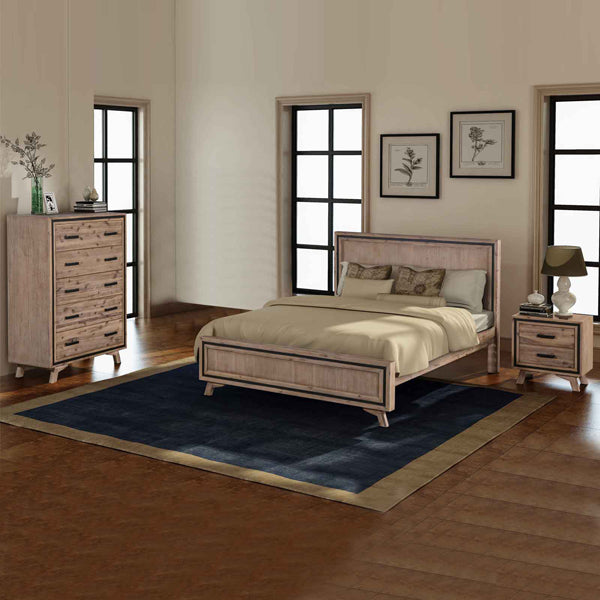 Seashore King Size Bedroom Suite in Acacia