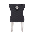 Victoria Black Velvet Dining Chair Set