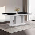 Elegant 7-Piece Black & White Dining Suite