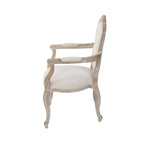 White Washed Oak Wood Dining Armchair Set