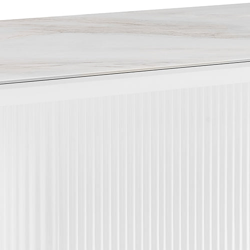 Ceramic Top Dining Table with Stainless Steel Legs