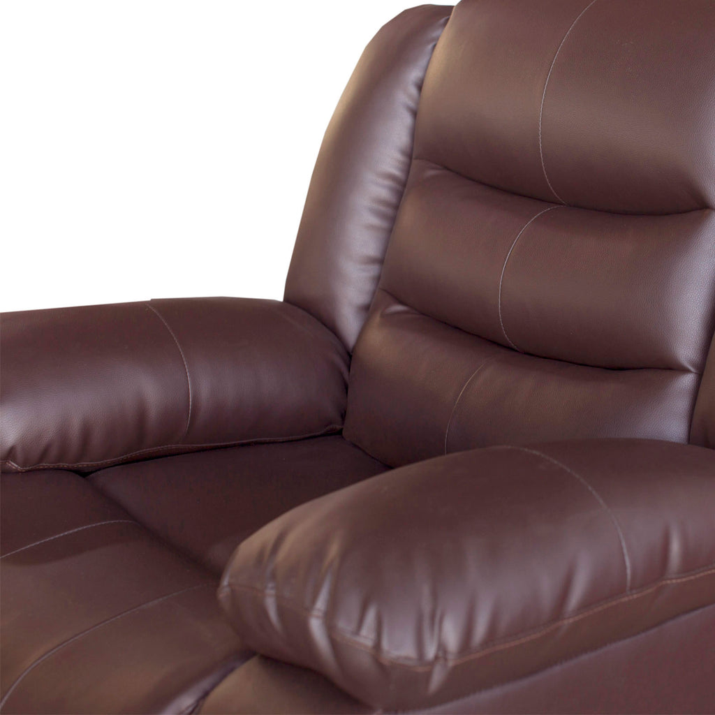 Luxurious Brown Faux Leather Single Seater Recliner Sofa Chair