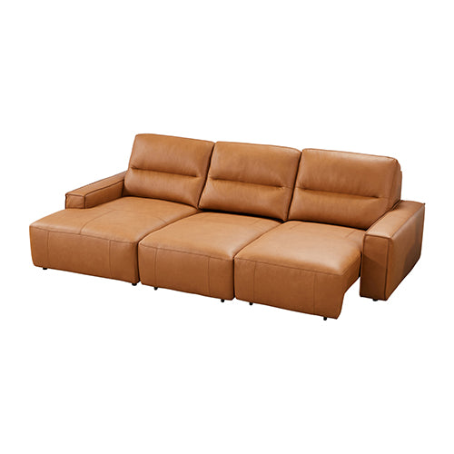 Albany 3-Seater Chaise Leather Sofa Bed
