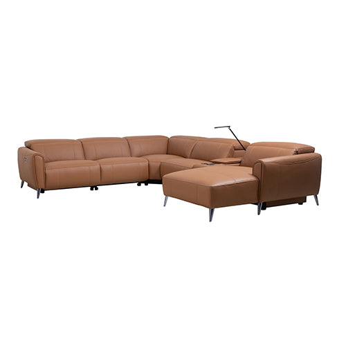 London 5 Seater Genuine Leather Recliner Sofa