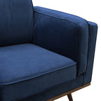 Modern Single Seater Armchair with Wooden Frame and Dual Layer Upholstery