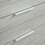 Elegant White Ash Tallboy with 5 Drawers