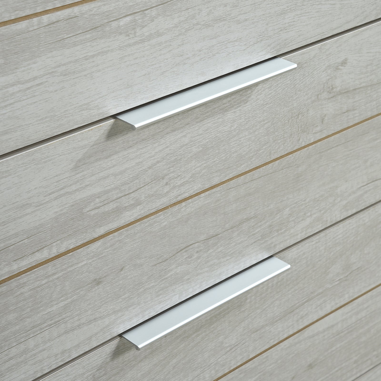 Elegant White Ash Tallboy with 5 Drawers