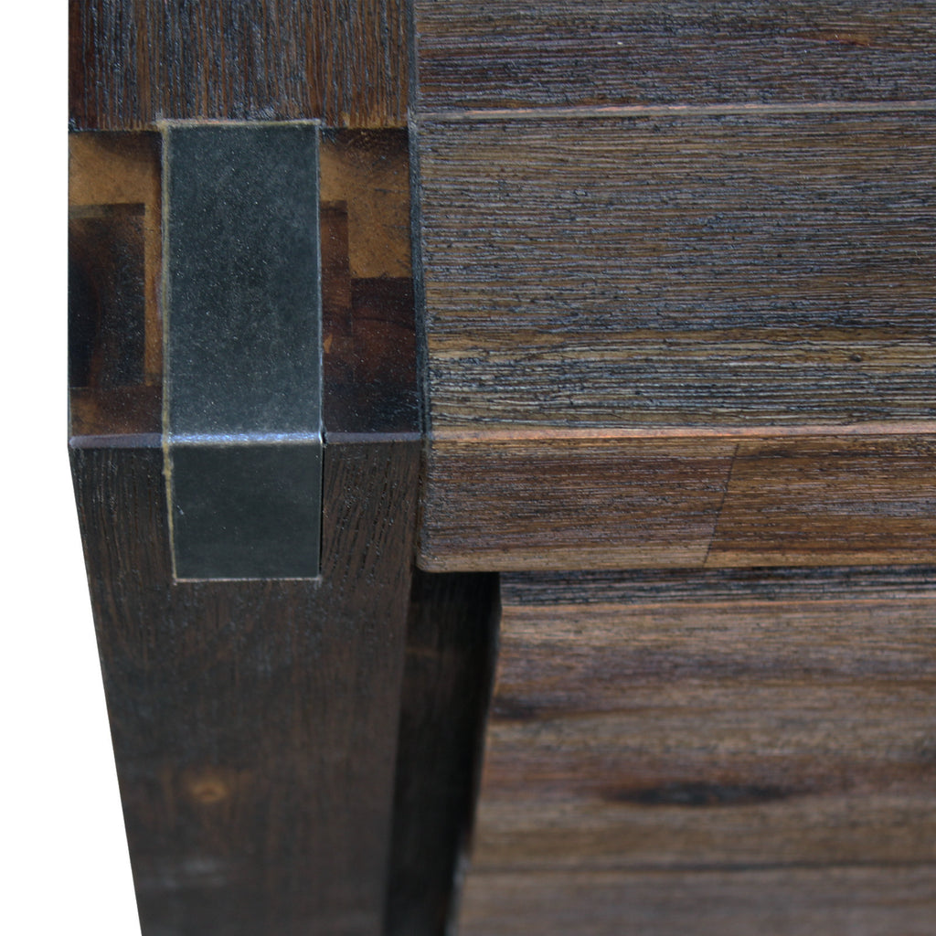 Chocolate Solid Wood Tallboy with 4 Drawers