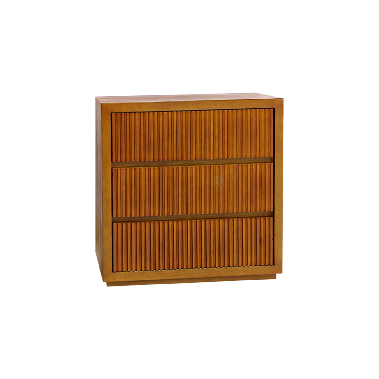 Vintage Waveform Design Tallboy with Three Drawers