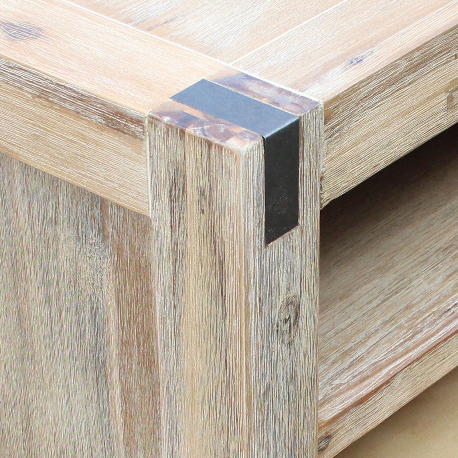 Nowra Solid Acacia TV Cabinet with Storage