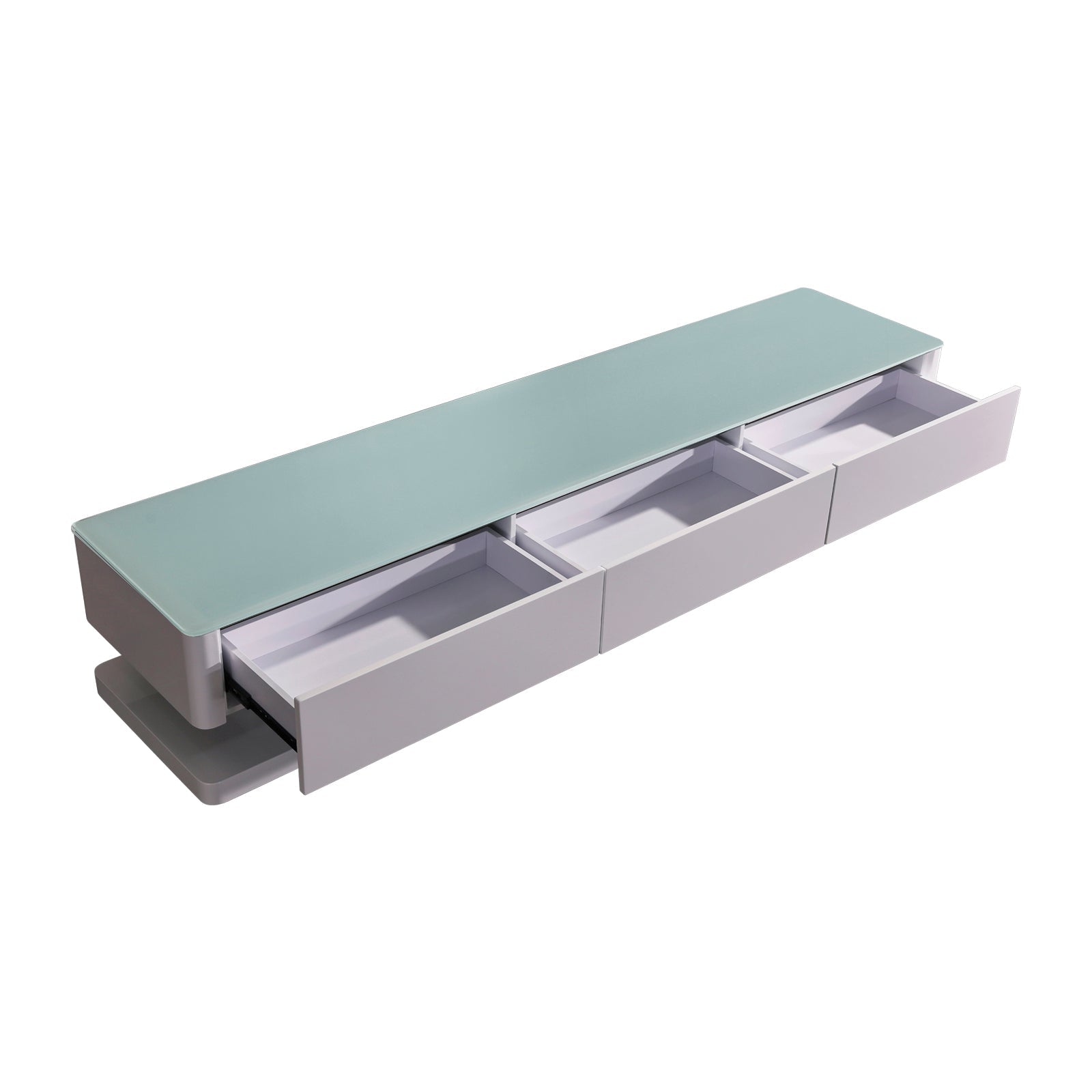 Elegant High Gloss TV Cabinet with Storage