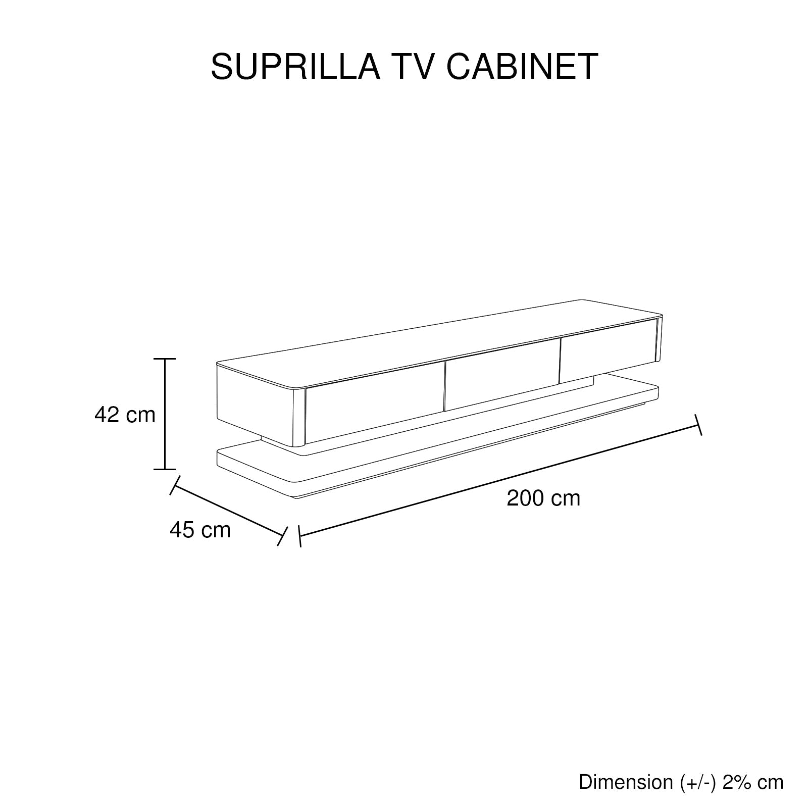 Elegant High Gloss TV Cabinet with Storage