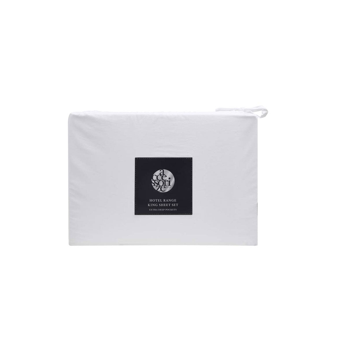 Accessorize White Piped Hotel Deluxe Cotton Sheet Set Luxury Hotel Bedding Collection