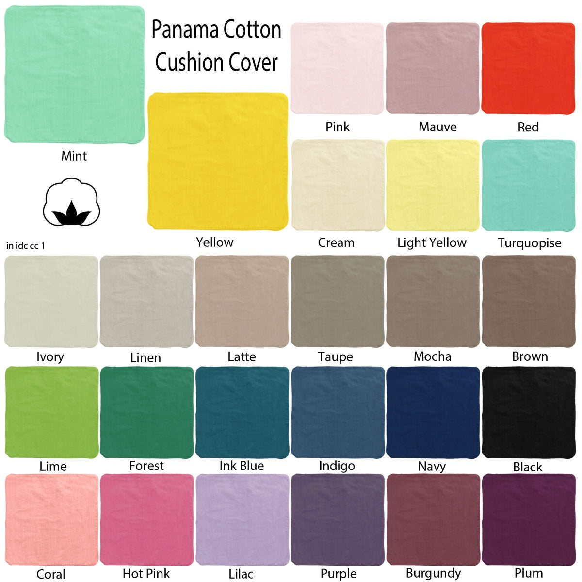 IDC Homewares Panama 100% Cotton Cushion Cover Collection for Home Decor