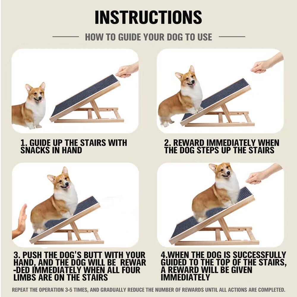 VaKa Adjustable 70cm Foldable Pet Ramp