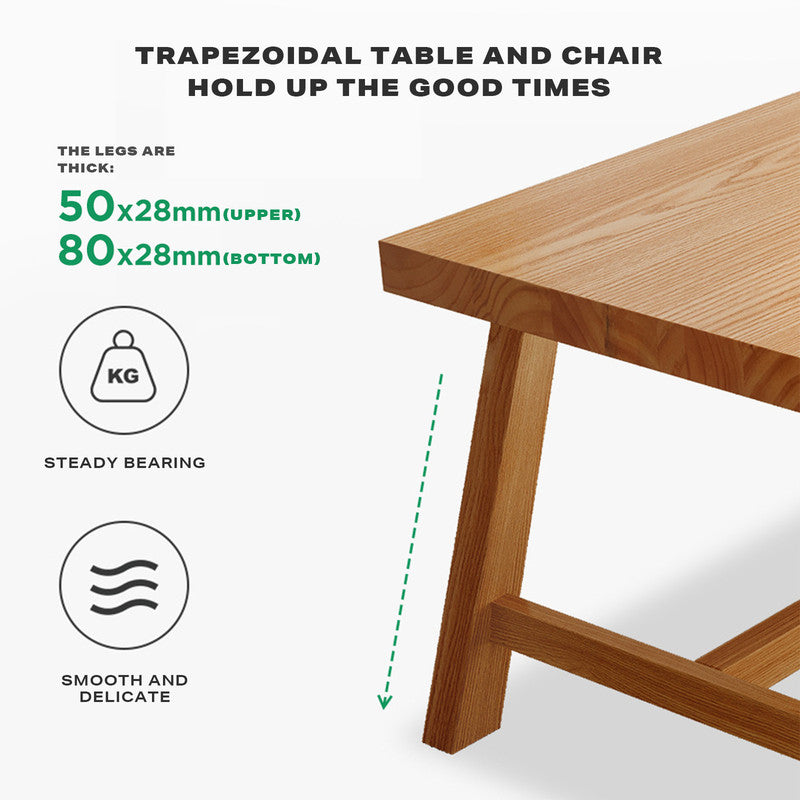 Elegant 1.4M Solid Wood Dining Table