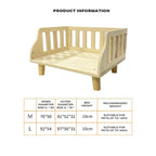 Solid Wood Pet Bed with Plush Pillows