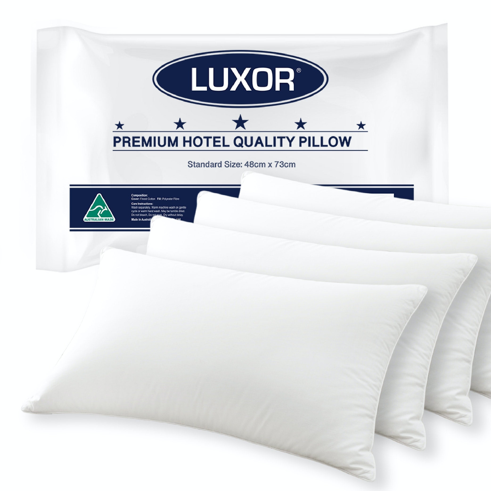 Luxor Hotel Quality Pillows - Four Pack