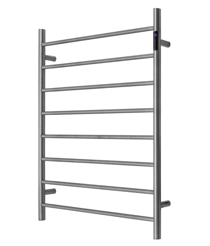 Premium Gunmetal Round Heated Towel Rack