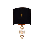 Greta Elegant Wall Light in Black and Brass