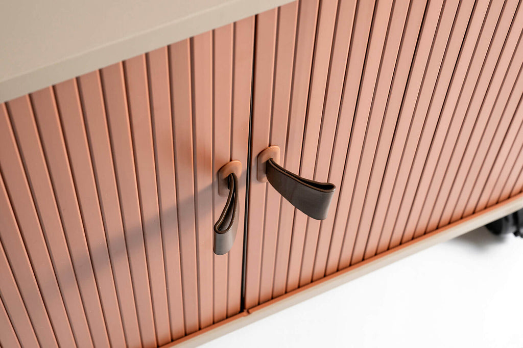 Mobile Roller Shutter Cabinet with Adjustable Shelves