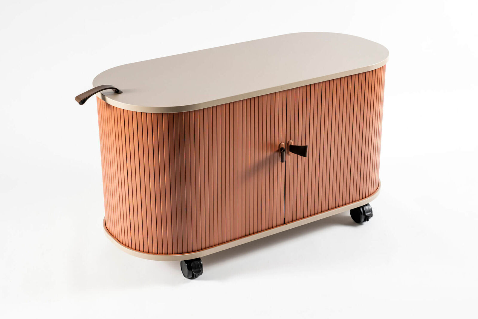 Mobile Roller Shutter Cabinet with Adjustable Shelves