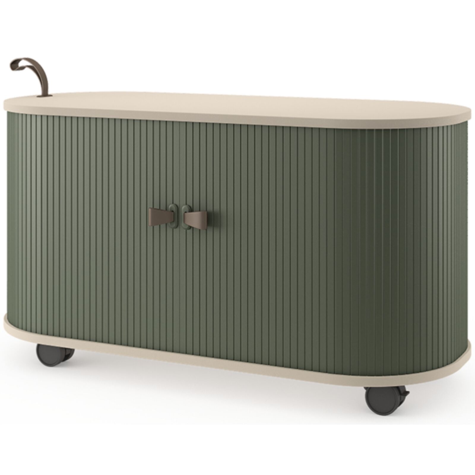 Mobile Roller Shutter Cabinet with Adjustable Shelves