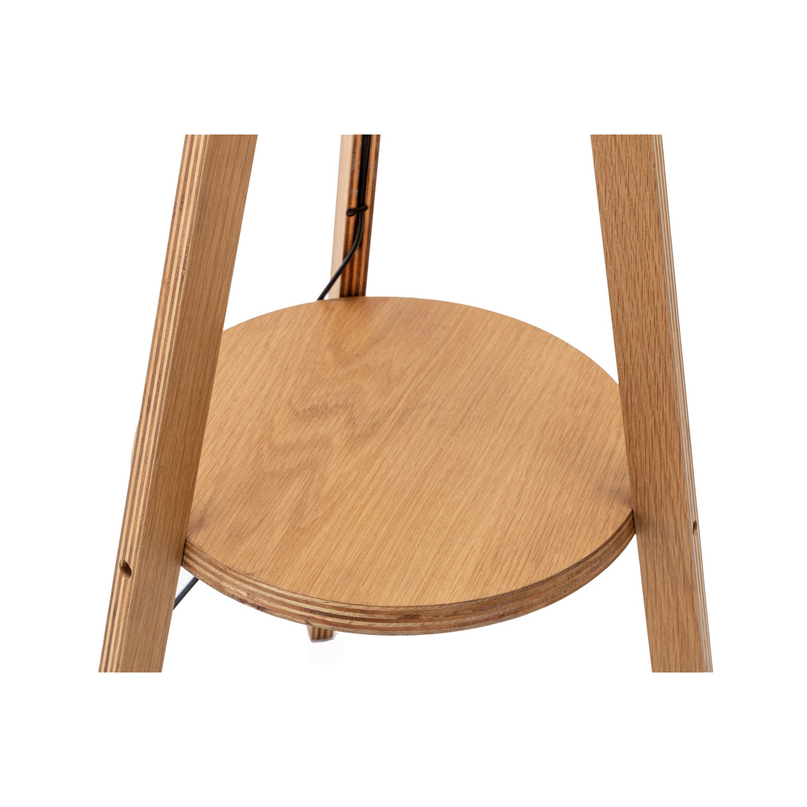 Natural Tripod Floor Lamp with Shelf