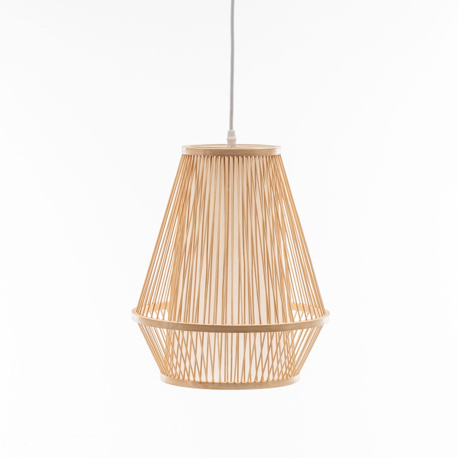 Natural Woven Bamboo Empire Pendant Lamp