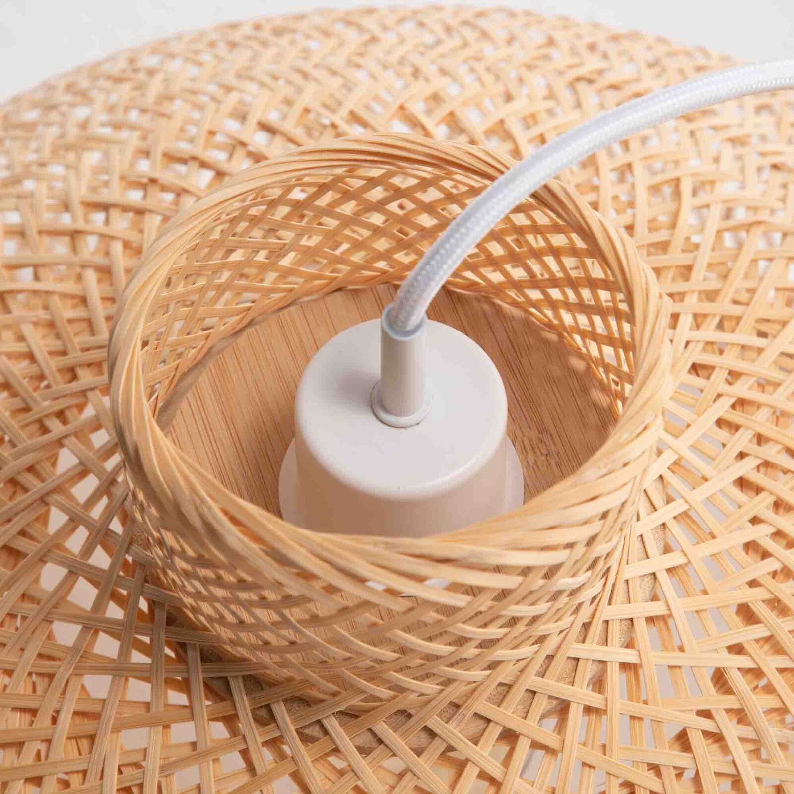 Natural Hand Woven Bamboo Dome Pendant Lamp