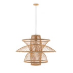 Aurora Hand-Woven Bamboo 3-Layer Pendant Lamp
