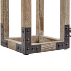 Designer Wooden TABLE LAMP Modern Rustic Geo Industrial Retro Desk Light