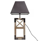 Designer Wooden TABLE LAMP Modern Rustic Geo Industrial Retro Desk Light