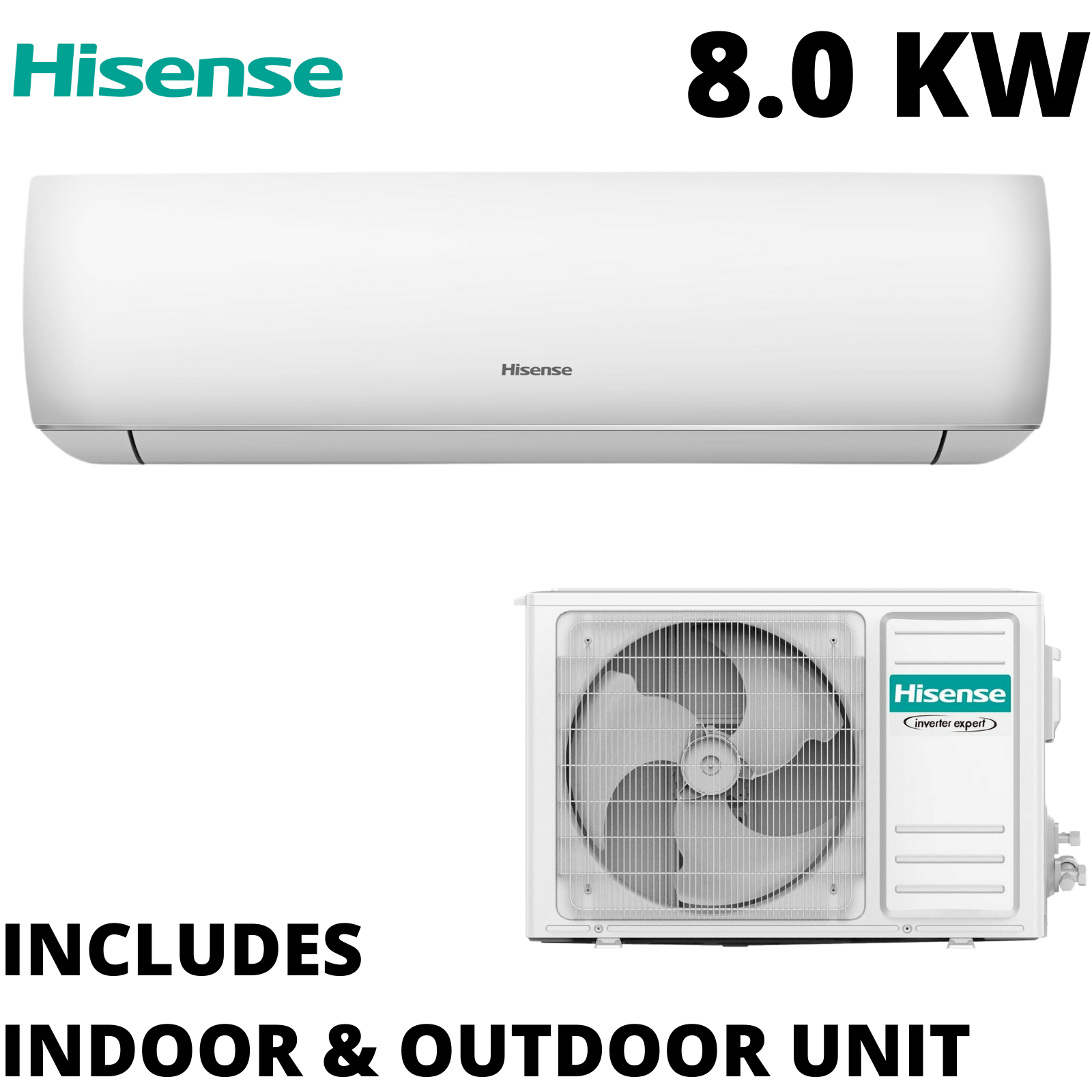 Hisense 8.0 KW V Series Inverter Reverse Cycle Air Conditioner