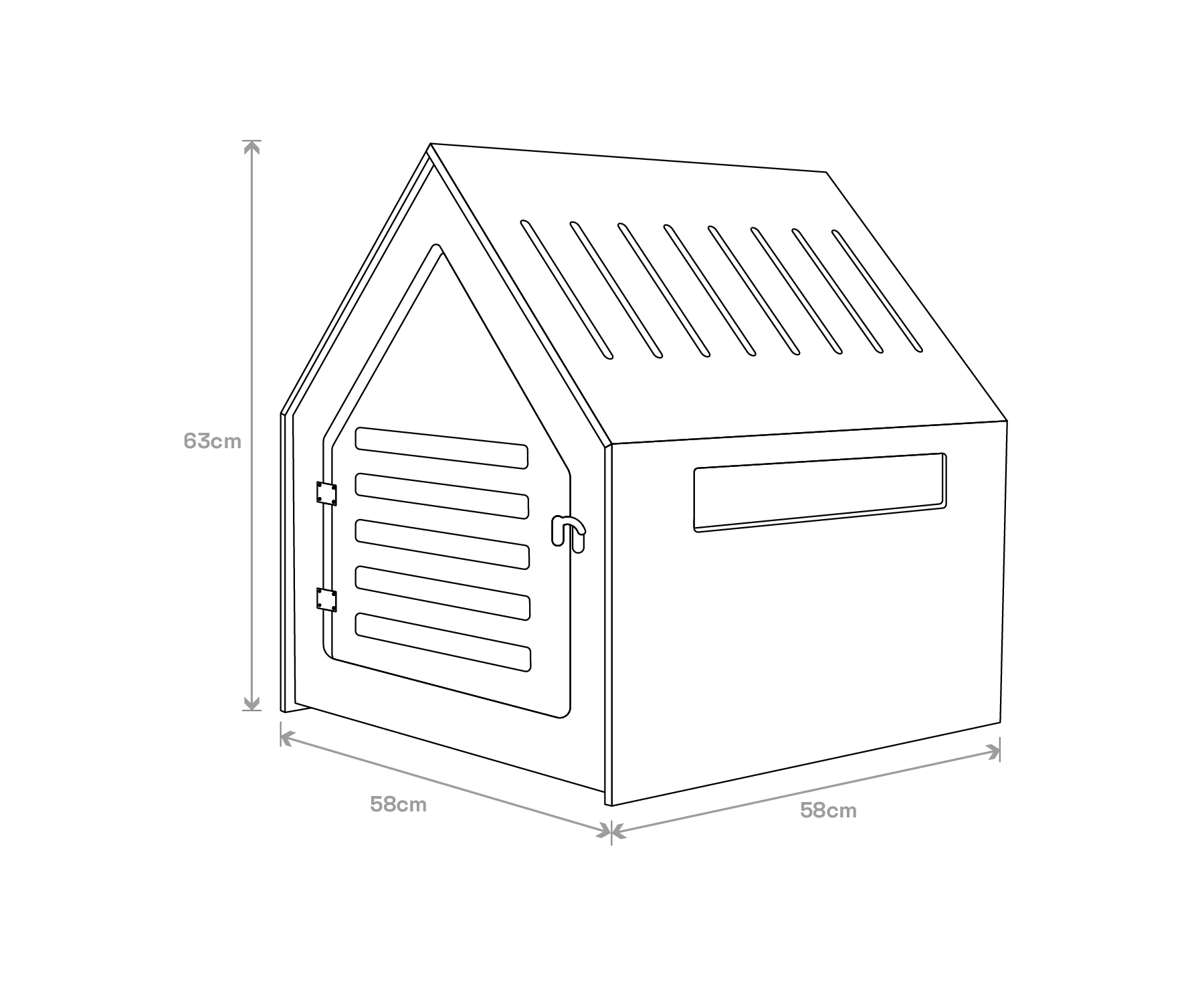 Sleek Black Modern Dog Crate for Small Breeds