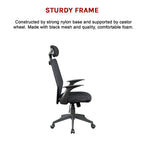 Ergonomic Black Mesh Office Chair with Headrest