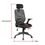 Ergonomic Black Mesh Office Chair with Headrest