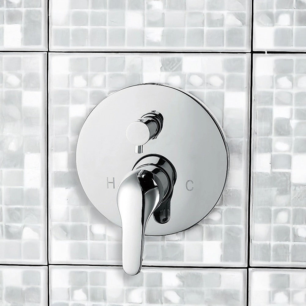 Chrome Bathroom Shower Wall Mixer Diverter w/ WaterMark