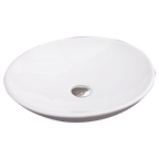 Bathroom Ceramic Oval Above Countertop Basin for Vanity