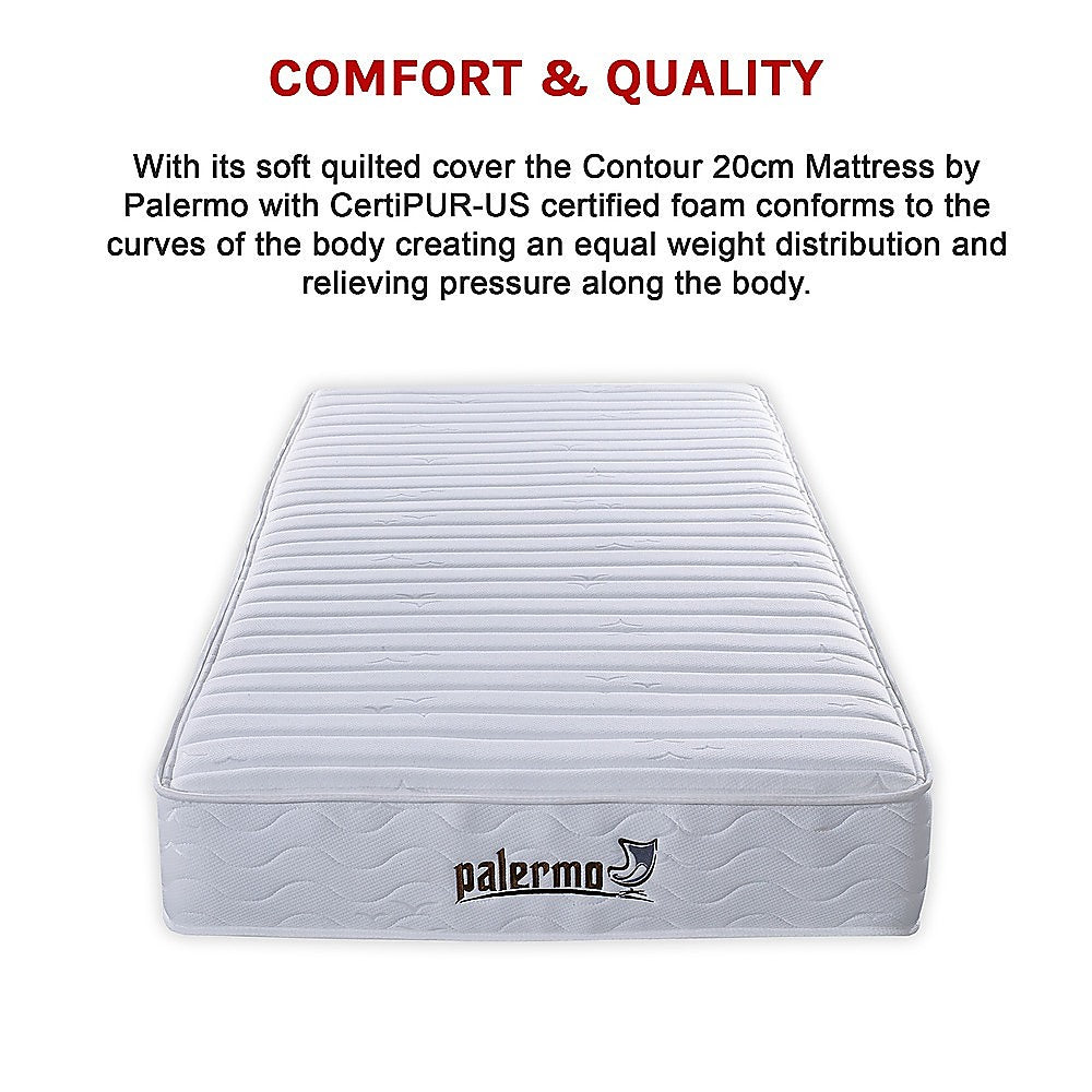 Palermo Contour 20cm Encased Coil Mattress