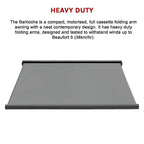 5.0m x 3.0m Retractable Folding Arm Awning Heavy Duty Full Cassette Motorised