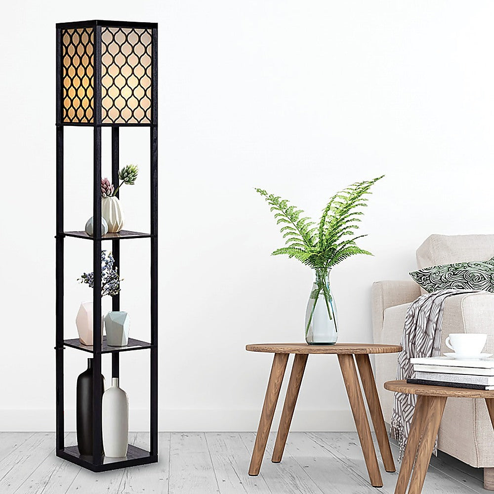 Elegant Shelf Floor Lamp with Diffused Light