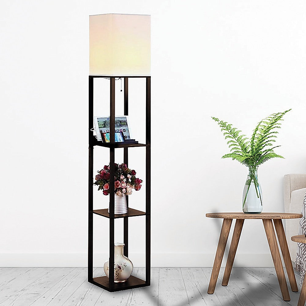 Elegant Shelf Floor Lamp with Diffused Light