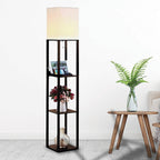 Elegant Shelf Floor Lamp with Diffused Light
