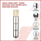 Elegant Shelf Floor Lamp with Diffused Light